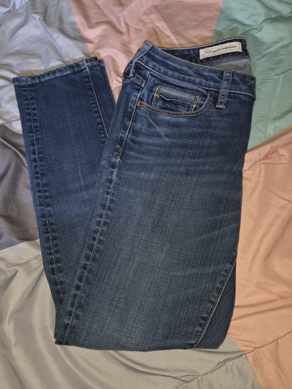 Pilcro and the Letterpress Indigo Skinny Jeans